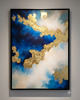 obrazy OCEAN ŚWIATŁA - obraz abstrakcyjny z fakturą i złoceniami 140x100 cm 1