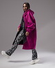 płaszcze damskie Płaszcz longline hoodie oversize fuksja 1