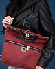 plecaki Plecak / torba 2 w 1 z nubuku tapicerskiego bordo. 7