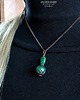 komplet biżuterii Uroczy komplet biżuterii z malachitu handmade dla delikatnej subtelnej osoby 2