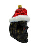 ozdoby choinkowe Bombka choinkowa: Czaszka Halloween w czapce Świętego Mikołaja: czarna 1