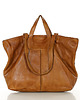 torby na ramię Duża torba shopper skórzana podwójne rączki - brąz camel 3
