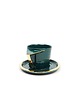 kubki i filiżanki Filiżanka RUBATO do cappuccino, Morska, malowana złotem 250 ml 1
