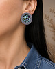 kolczyki soutache Szara Pantera -kolczyki sutasz z motywem panterki 1