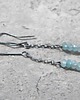 kolczyki wire wrapping Chalcedony na łańcuszku - kolczyki 1