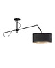lampy wiszące Czarna lampa sufitowa na regulowanym ramieniu do salonu RIO VELUR 1