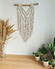 makramy Makrama, boho dekoracja,  wisząca na naturalnej bukowej gałęzi 1
