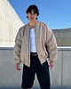 płaszcze i kurtki męskie Kurtka typu bomber oversize mocca 5