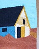 Ozdoby na ścianę Ręcznie tkany kilim - wełniana makatka - MAZURSKIA OBORA 3