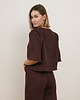 koszule damskie  Bluzka lniana czekoladowa 1