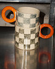 kubki i filiżanki Kubek ceramiczny w kratkę XL 4