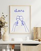 plakaty PLAKAT wino, niebieska grafika, cheers poster do kuchni 1