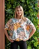 t-shirt damskie Dzianinowa kolorowa bluzka nietoperz uniwersalna 2