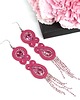 kolczyki soutache Różowe kolczyki sutasz - kolekcja Glamour 1