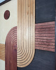 obrazy Drewniana dekoracja mid-century. "Dzień i noc". Obraz midcentury, boho. 6