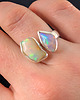 pierścionki srebrne Pierścionek gemini- surowe opale 1
