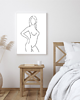 plakaty DWA PLAKATY  ciało kobiety szkic linia nude 2