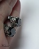 kolczyki wire wrapping Koronkowe - black  sztyfty 4