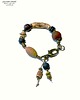 bransoletki - inne Bransoletka w kolorach ziemi w stylu boho z ręcznie wypalanej ceramiki handmade 5