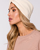 czapki damskie Czapka typu turban-śmietankowa(M-601) 2