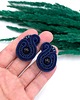 kolczyki soutache Kolczyki sutasz sztyfty granatowe Mila małe z noc kairu 1