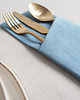 obrusy i serwetki Lniane etui na sztućce DUSTY BLUE 3
