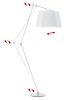 lampy podłogowe Czarna lampa stojąca z regulowanym ramieniem MANILA MIRROR w stylu loft 6