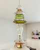 lampy wiszące Lampa wisząca szklana artdeco prl vintage retro żyrandol 3