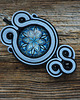 wisiory Niebieski wisior soutache z mandalą 3