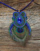 wisiory Peacock eye- wisior soutache z piórami 6