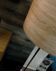 lampy podłogowe Lampa podłogowa LEEA - BLACK OAK.  Abażur fornir  dąb. 8