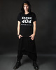 t-shirty męskie Czarny t-shirt z kapturem i nadrukiem ERROR 404 2