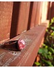 pierścionek z żywicy Mikro pierścionek z różą, gruba obrączka 2