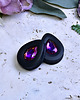 biżuteria różna Tunele do uszu łezki 10-100mm ze szklanym kryształkiem #062 Amethyst RB 4