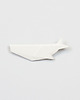 biżuteria męska Broszka Porcelanowa Origami Wieloryb Biała 2