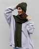 czapki damskie Czapka Cosy Days Oliwkowa Zieleń 100% Merino 1