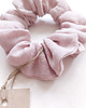gumki do włosów 100% len, gumka/scrunchie/old rose 1