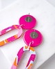 kolczyki z masy plastycznej Długie kolczyki ENDORFINY z fuksją 5