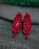 kolczyki soutache Kolczyki sutasz czerwone długie wieczorowe Orina 2
