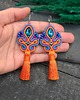 kolczyki soutache Kolczyki sutasz z chwostami kolorowe długie na wiosnę Cosima 1