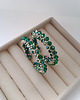 kolczyki szklane Kolczyki Koła z Kryształów Preciosa i Koralików - AURA Emerald 5