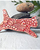 magnesy Czerwony kot - ceramiczny magnes wabisabi 1