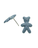 kolczyki z masy plastycznej Kolczyki Granite teddy 4