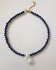 chokery Naszyjnik z wisiorem ROOTS lapis lazuli, prasiolit 3