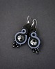 kolczyki soutache Ronja 6 - kolczyki z sutaszu, srebro 2