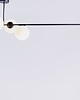 lampy stołowe Lampa wisząca BOBLER horizontal 3 szklane klosze kulki mleczne 4