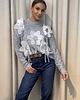 swetry damskie  Sweter kwiat Grigio 4