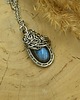 wisiory Mały wisiorek niebieski labradoryt wire wrapping 4
