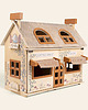 klocki i zabawki drewniane Kawiarnia i piekarnia z meblami i miniaturowymi przyjaciółmi 1