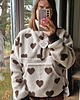 bluza bez kaptura damska Bluza z polaru Hearts 2